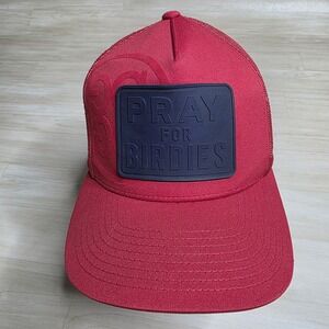 G/fore Golf Snapback Hat Pray For Birdies Red Black Adjustable